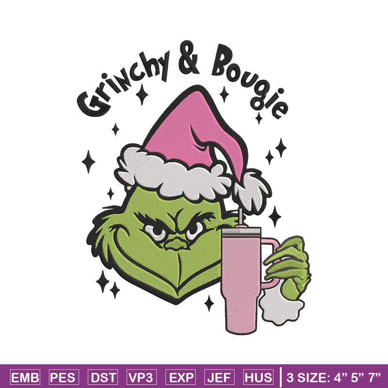 Grinchy bougie Embroidery Design, Grinch Embroidery, Embroidery File,Chrismas Embroidery, Anime shirt, Digital download.jpg