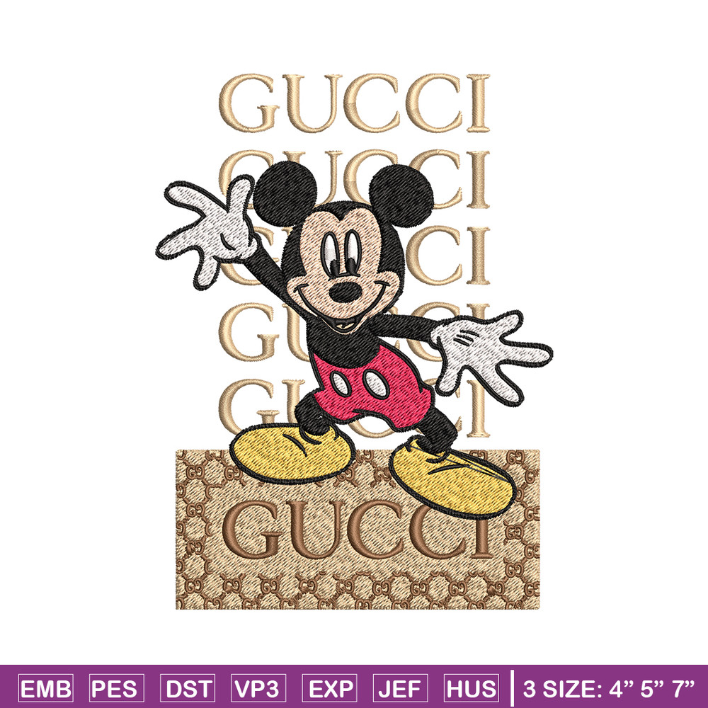 Gucci Mickey Mouse Embroidery design, Gucci Embroidery, Disney design, Embroidery File, cartoon shirt, Digital download..jpg