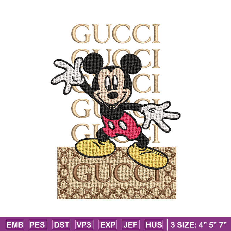 Gucci Mickey Mouse Embroidery design, Gucci Embroidery, Disney design, Embroidery File, cartoon shirt, Digital download..jpg