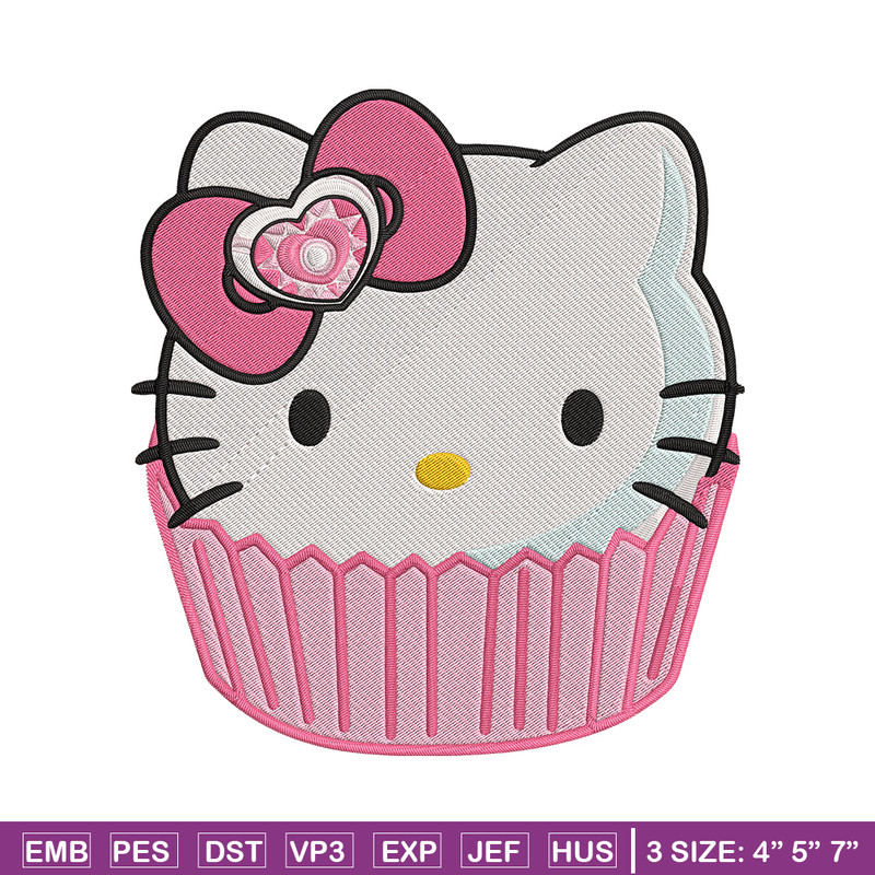 Hello Kitty cake Embroidery Design, Hello kitty Embroidery, Embroidery File, Anime Embroidery, Digital download.jpg