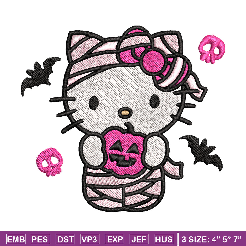Hello Kitty Mummy Embroidery design, Hello Kitty Embroidery, Embroidery File, cartoon design, Digital download..jpg