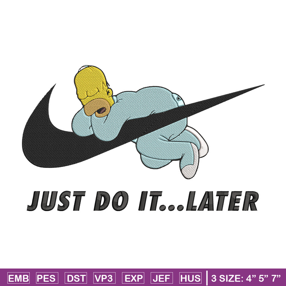 Homer x nike Embroidery Design, Simpson Embroidery, Embroidery File, Nike Embroidery, Anime shirt, Digital download..jpg