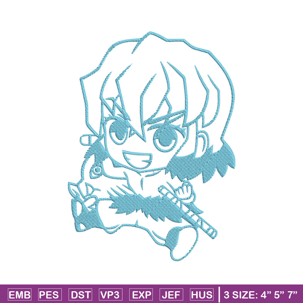 Inosuke chibi Embroidery Design,Demon slayer Embroidery,Embroidery File,Anime Embroidery,Anime shirt, Digital download.jpg
