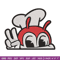 Jollibee Peek Embroidery Design, Logo Embroidery, Embroidery File, Anime Embroidery, Anime shirt, Digital download.jpg