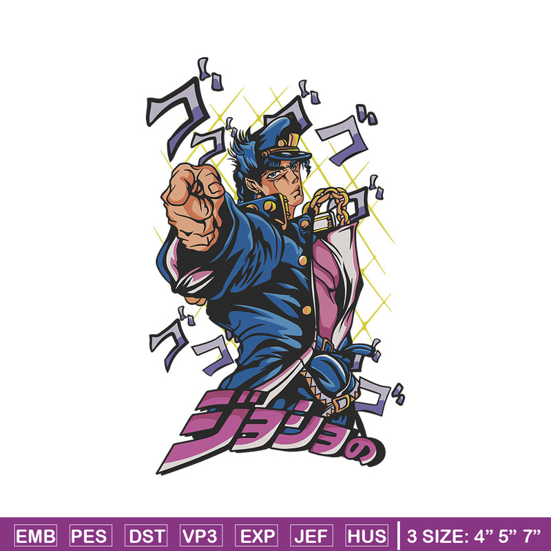 Jotaro meme Embroidery Design, Jojo Embroidery, Embroidery File, Anime Embroidery, Anime shirt, Digital download.jpg