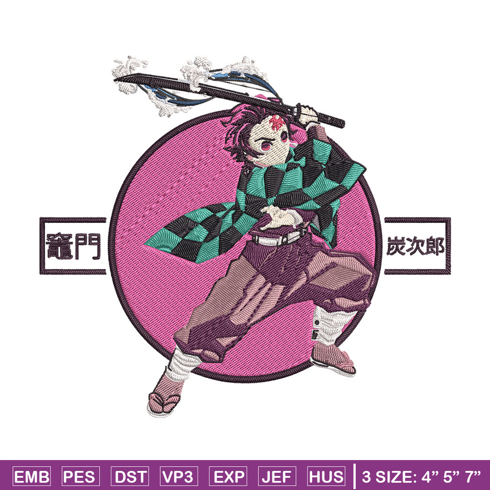 Kamado Tanjiro Embroidery Design, Demon slayer Embroidery,Embroidery File, Anime Embroidery,Anime shirt,Digital download.jpg