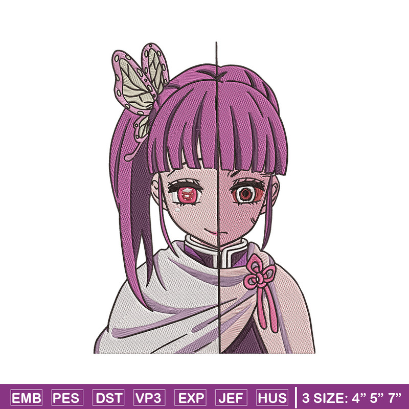 Kanao face Embroidery Design, Demon slayer Embroidery, Embroidery File, Anime Embroidery, Digital download..jpg