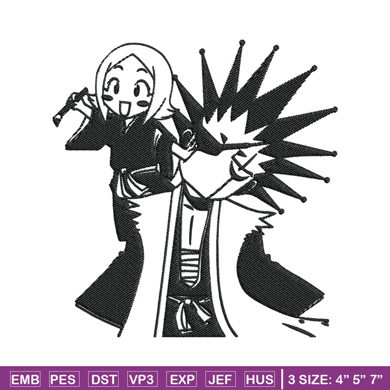 Kenpachi chibi Embroidery Design, Bleach Embroidery, Embroidery File, Anime Embroidery, Anime shirt, Digital download.jpg