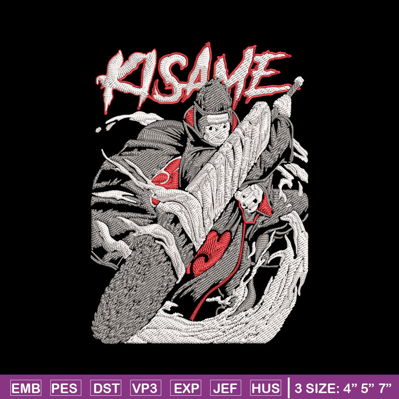 Kisame poster Embroidery Design, Naruto Embroidery,Embroidery File, Anime Embroidery, Anime shirt, Digital download.jpg