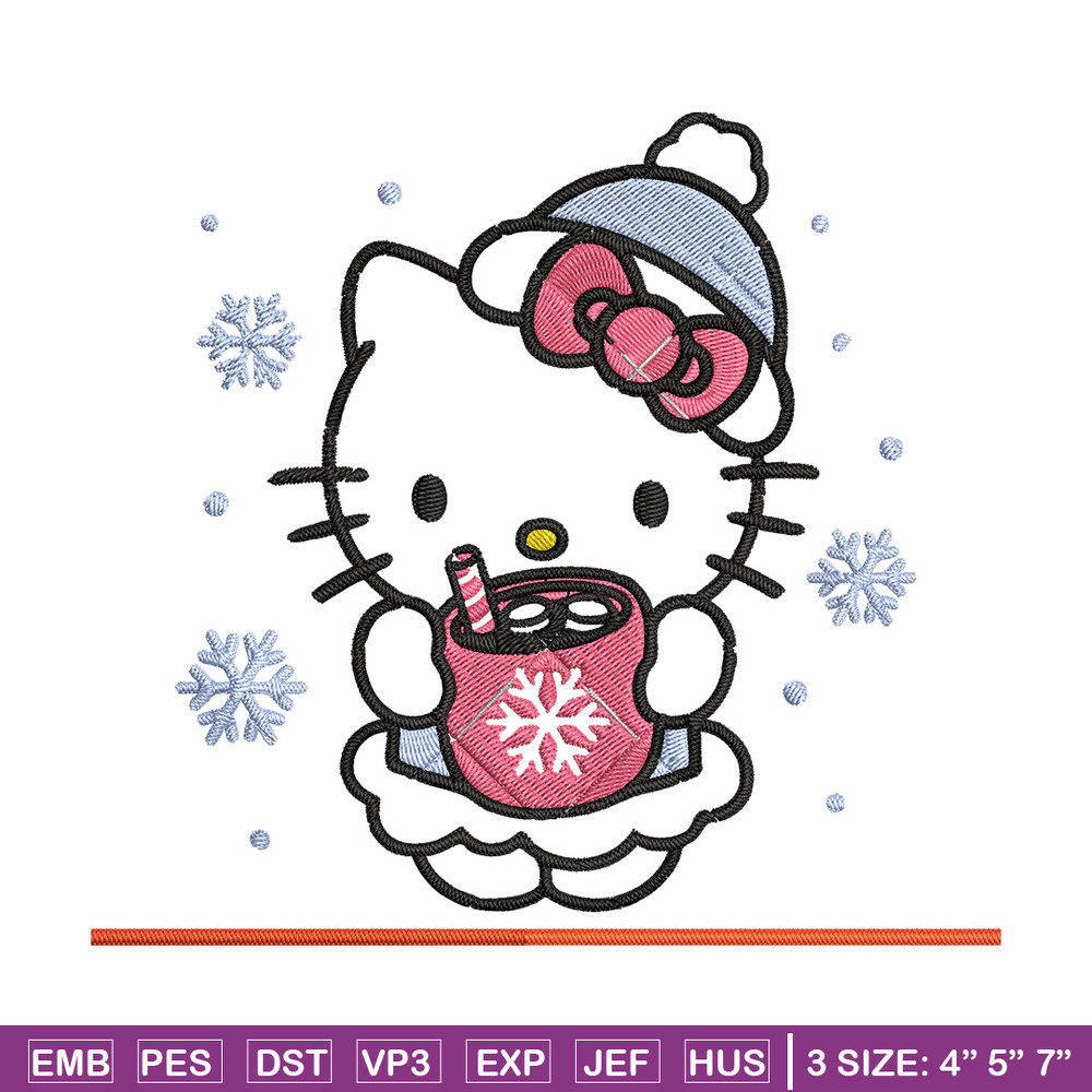 Kitty chrismas Embroidery Design, Hello kitty Embroidery, Embroidery File,Anime Embroidery, Anime shirt,Digital download.jpg