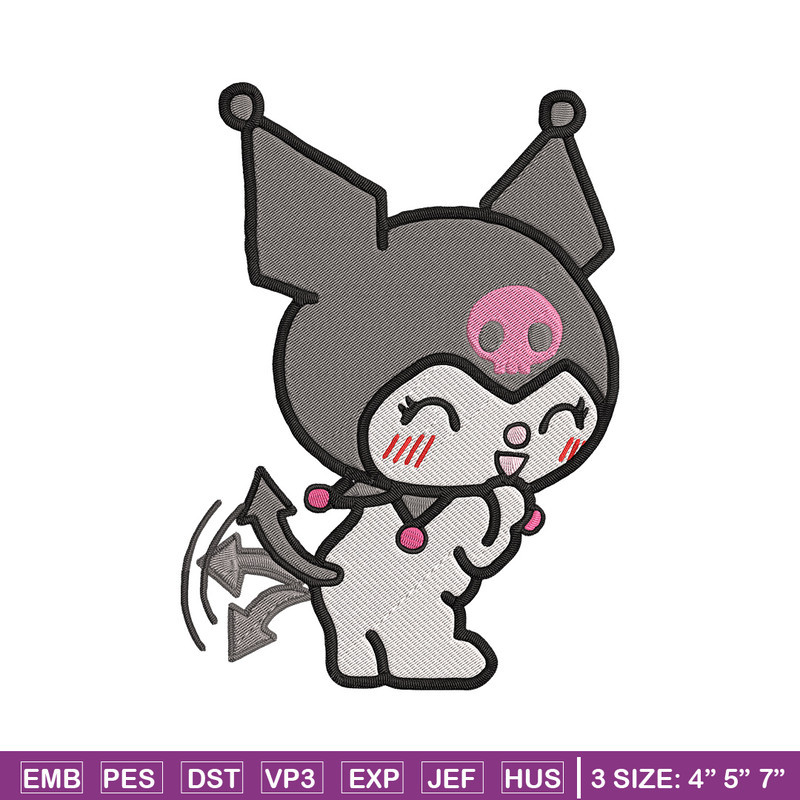 Kuromi sticker Embroidery Design, Hello kitty Embroidery, Embroidery File, Anime Embroidery,Anime shirt,Digital download.jpg