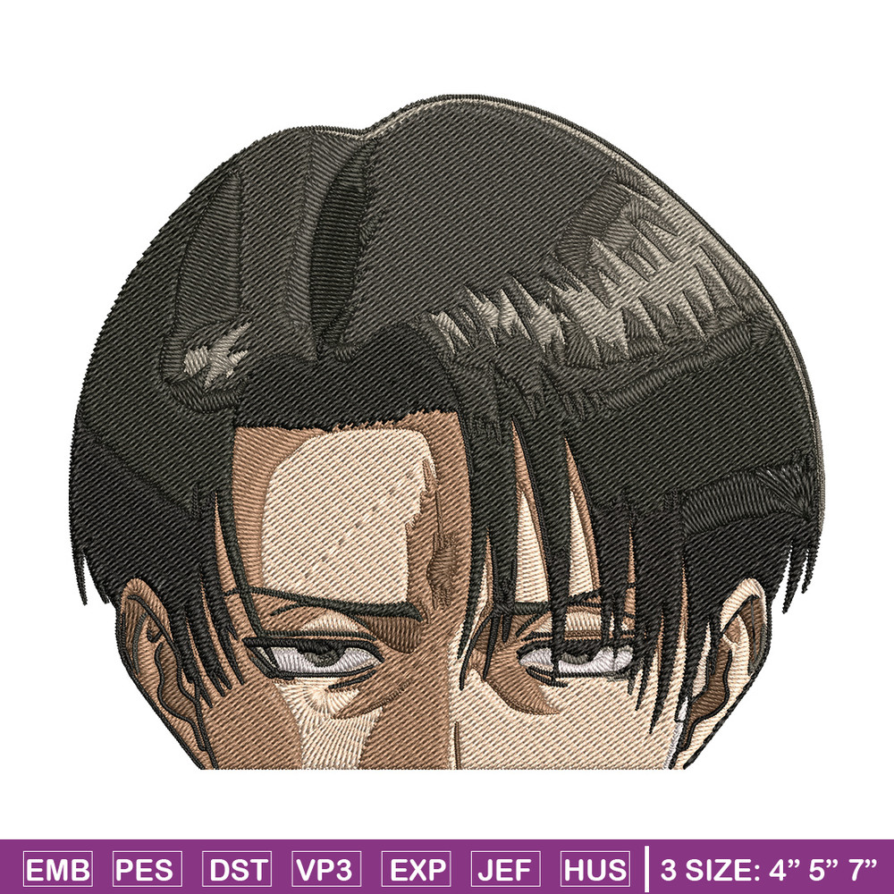 Levi Peeker Embroidery Design, Aot Embroidery, Embroidery File, Anime Embroidery, Anime shirt, Digital download..jpg