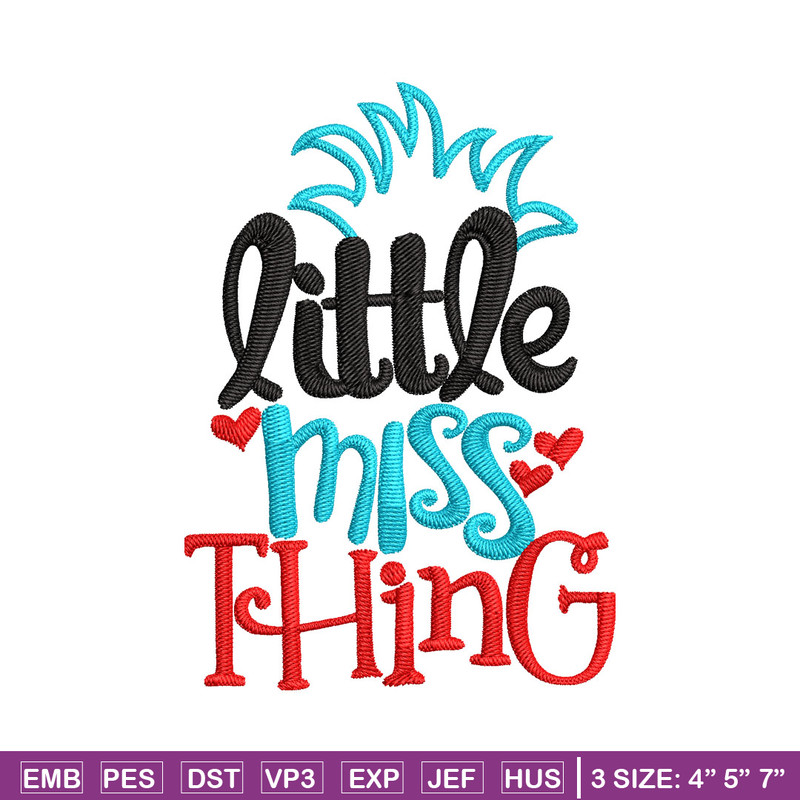 Little Miss Thing Dr Seuss Embroidery Design, Little Miss Thing Dr Seuss Embroidery, Embroidery File, Digital download.jpg