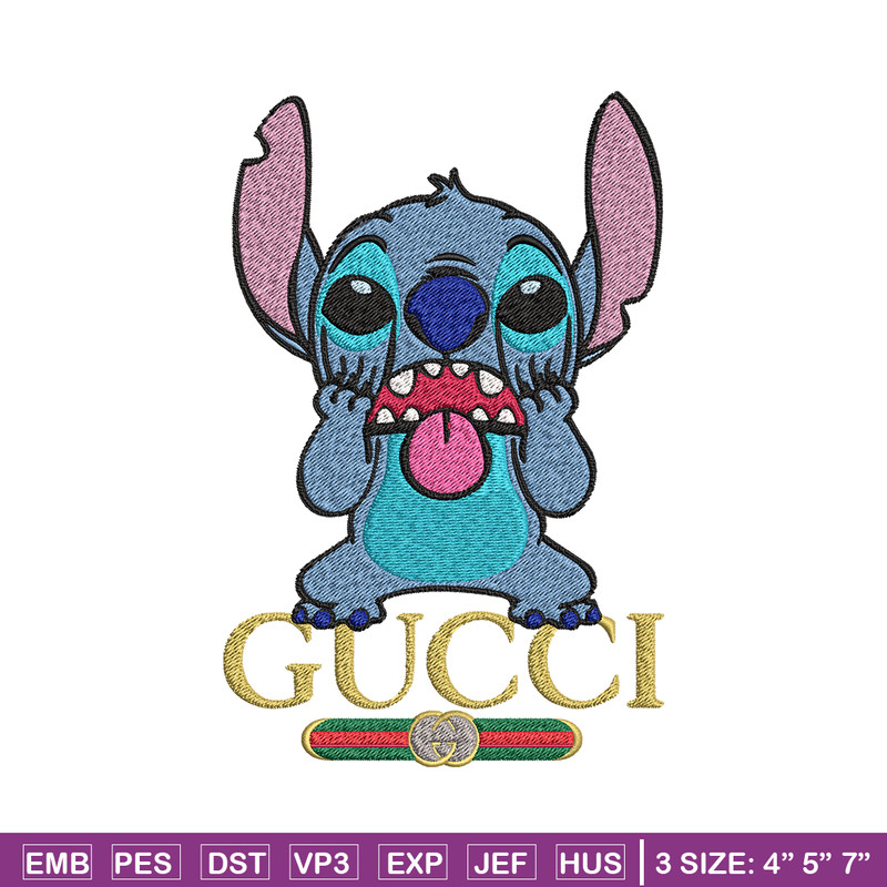 Logo Gucci Stitch Embroidery design, Disney Embroidery, Disney design, Embroidery File, cartoon shirt, Digital download..jpg
