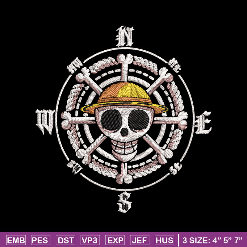 Logo One piece Embroidery Design, One piece Embroidery, Embroidery File, Anime Embroidery, Anime shirt, Digital download.jpg