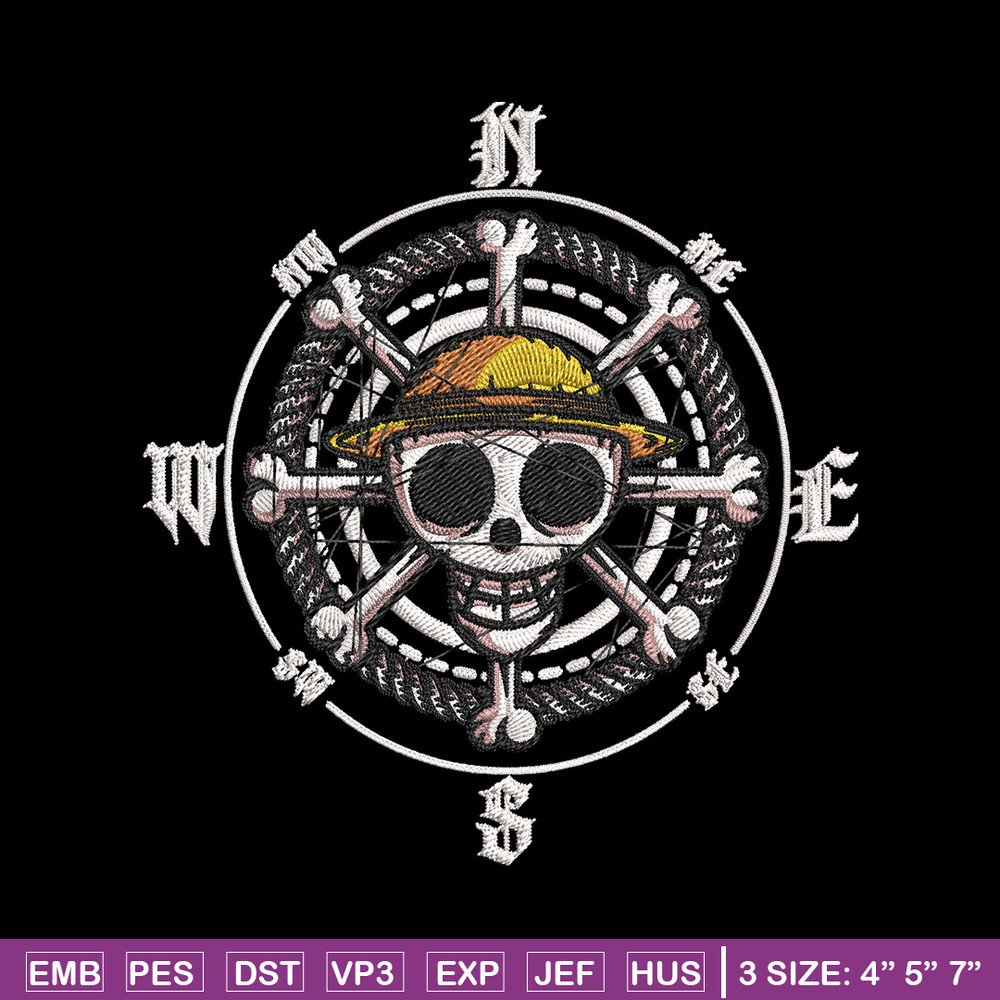 Logo One piece Embroidery Design, One piece Embroidery, Embroidery File, Anime Embroidery, Anime shirt,Digital download..jpg