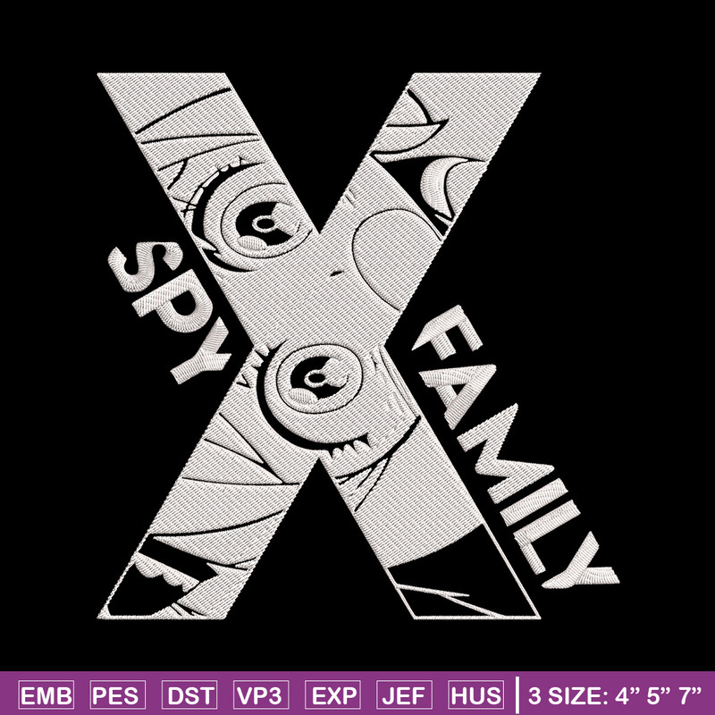 Logo spy x family Embroidery Design, Spy x family Embroidery, Embroidery File, Anime Embroidery, Digital download.jpg