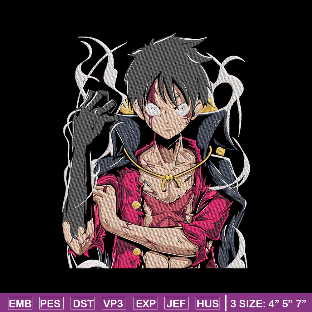 Luffy poster Embroidery Design,One piece Embroidery, Embroidery File, Anime Embroidery, Anime shirt,Digital download..jpg