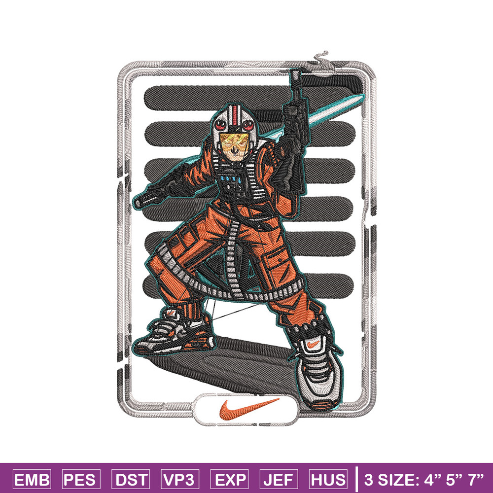 Luke Skywalker Embroidery Design, Star Wars Embroidery, Embroidery File, Nike Embroidery, Anime shirt, Digital download.jpg