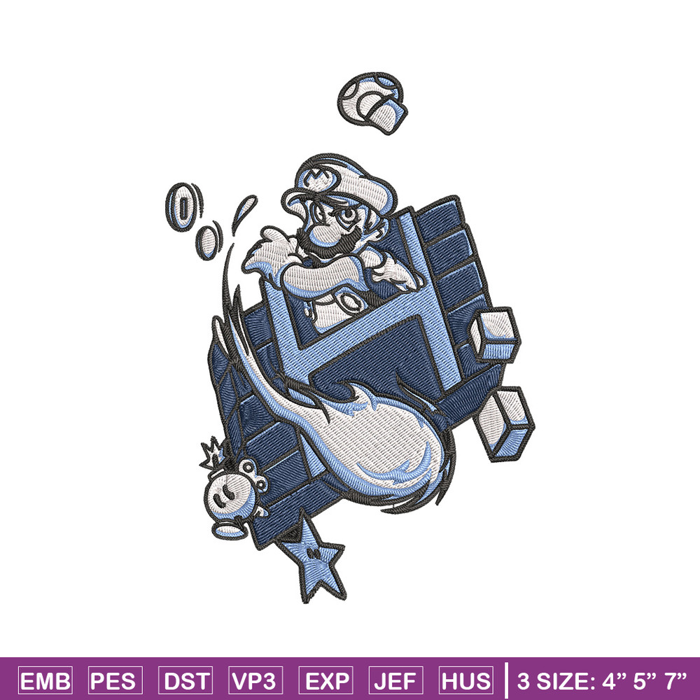 Mario poster Embroidery Design, Mario Embroidery, Embroidery File, Anime Embroidery, Anime shirt, Digital download.jpg