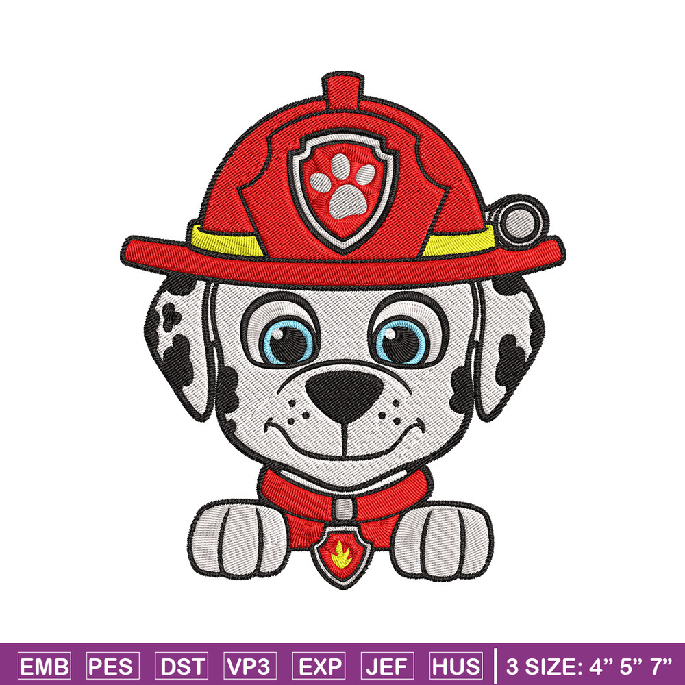 Marshall dog Embroidery Design, Paw patrol Embroidery, Embroidery File, Anime Embroidery, Anime shirt, Digital download..jpg