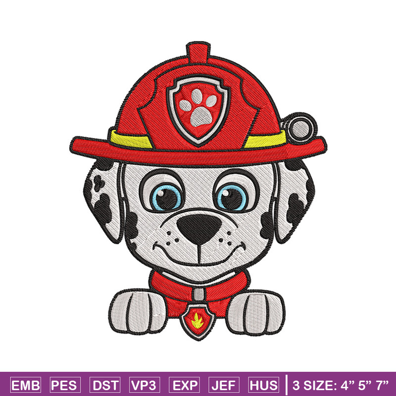 Marshall dog Embroidery Design, Paw patrol Embroidery, Embroidery File, Anime Embroidery, Anime shirt, Digital download..jpg