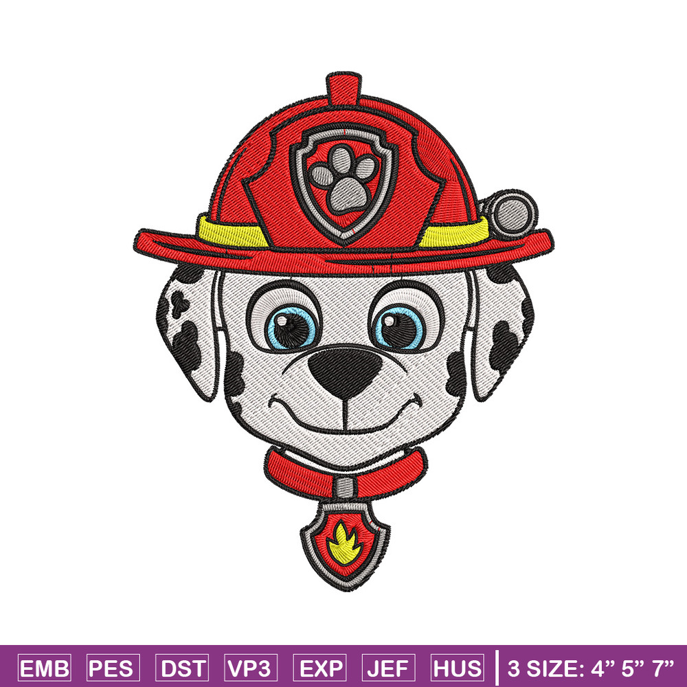 Marshall dog Embroidery Design, Paw patrol Embroidery, Embroidery File, Anime Embroidery, Anime shirt, Digital download.jpg