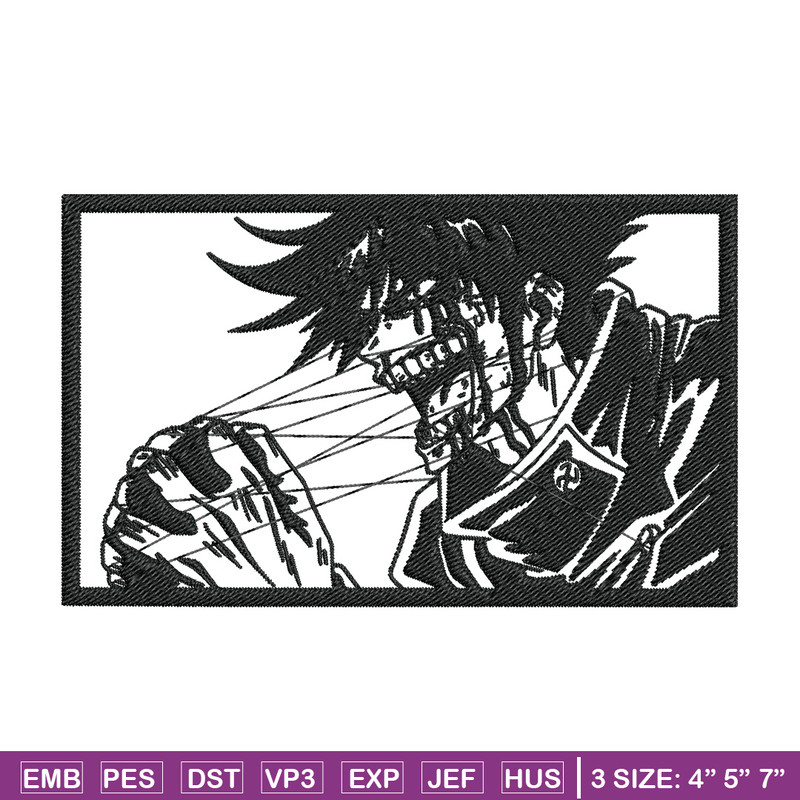 Megumi rectangle Embroidery Design, Jujutsu Embroidery, Embroidery File, Anime Embroidery, Anime shirt, Digital download.jpg