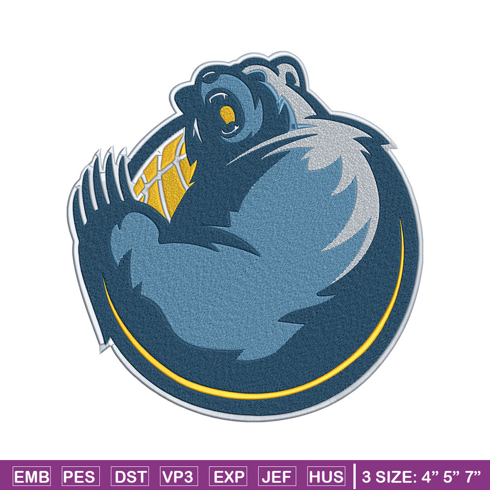 Memphis Grizzlies design embroidery design, NBA embroidery,Sport embroidery, Embroidery design,Logo sport embroidery..jpg