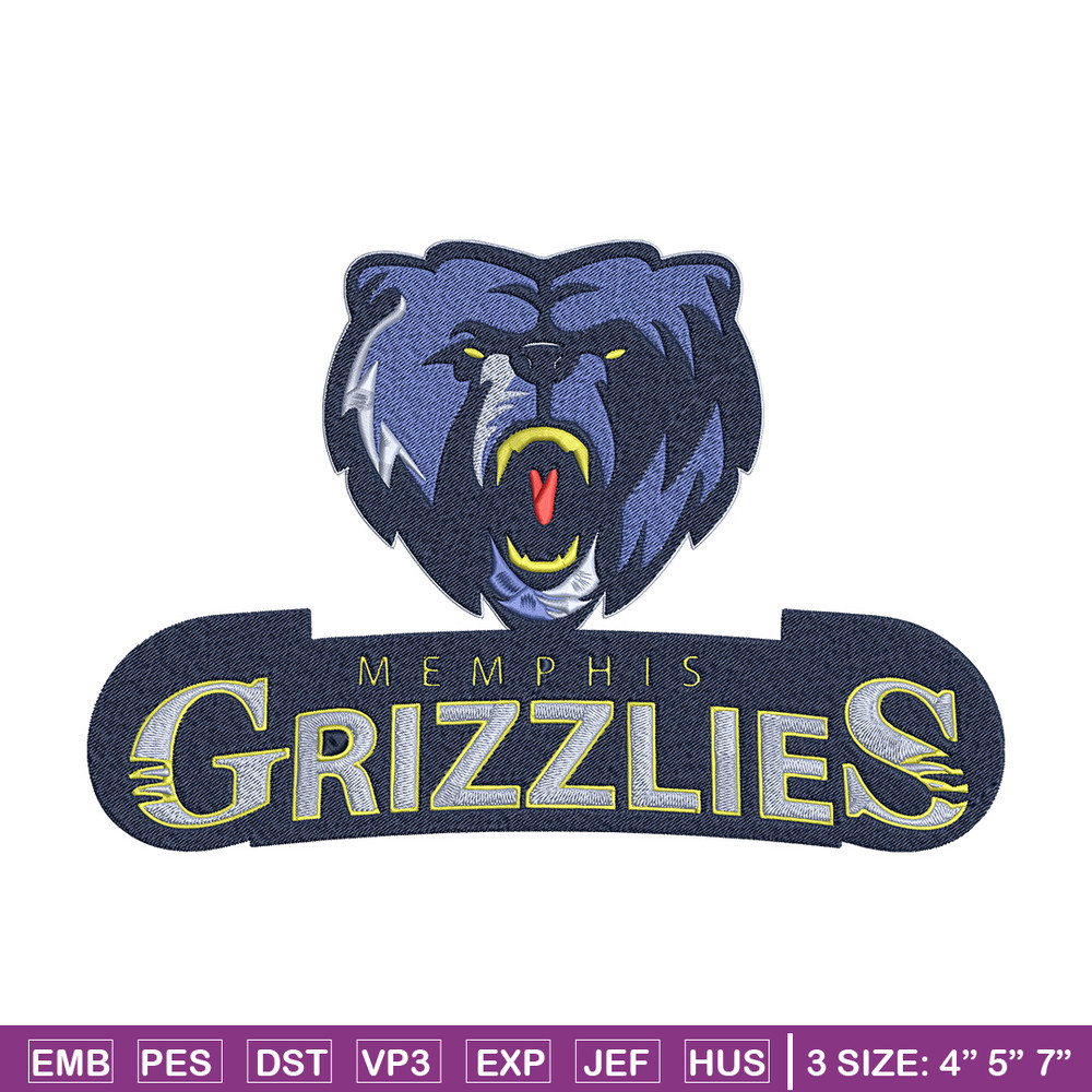 Memphis Grizzlies logo embroidery design, NBA embroidery, Sport embroidery,Embroidery design, Logo sport embroidery..jpg