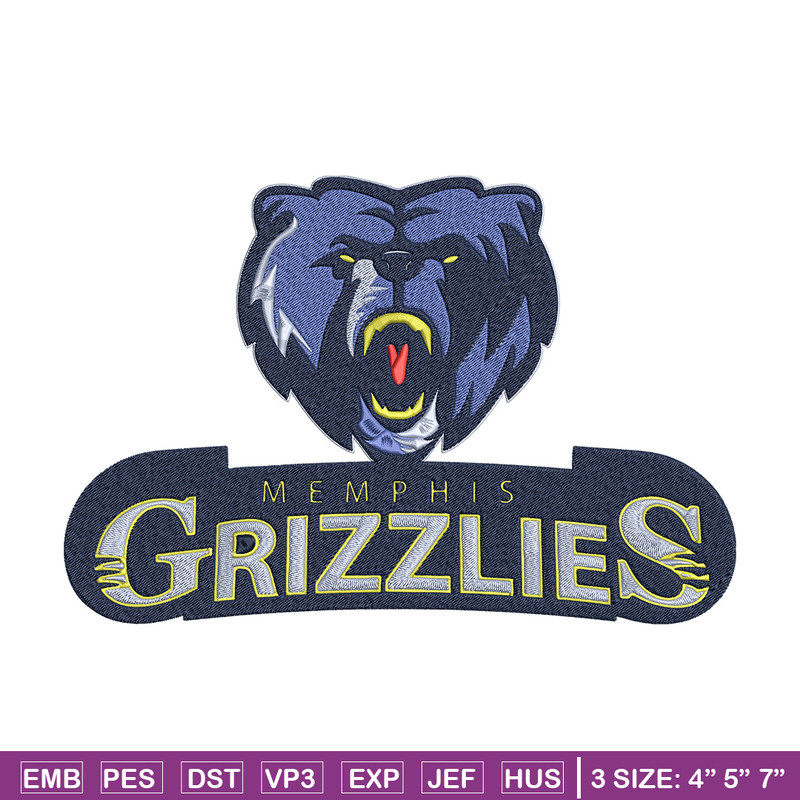 Memphis Grizzlies logo embroidery design, NBA embroidery, Sport embroidery,Embroidery design, Logo sport embroidery..jpg
