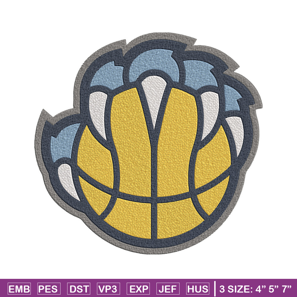 Memphis Grizzlies logo embroidery design, NBA embroidery, Sport embroidery,Embroidery design,Logo sport embroidery..jpg
