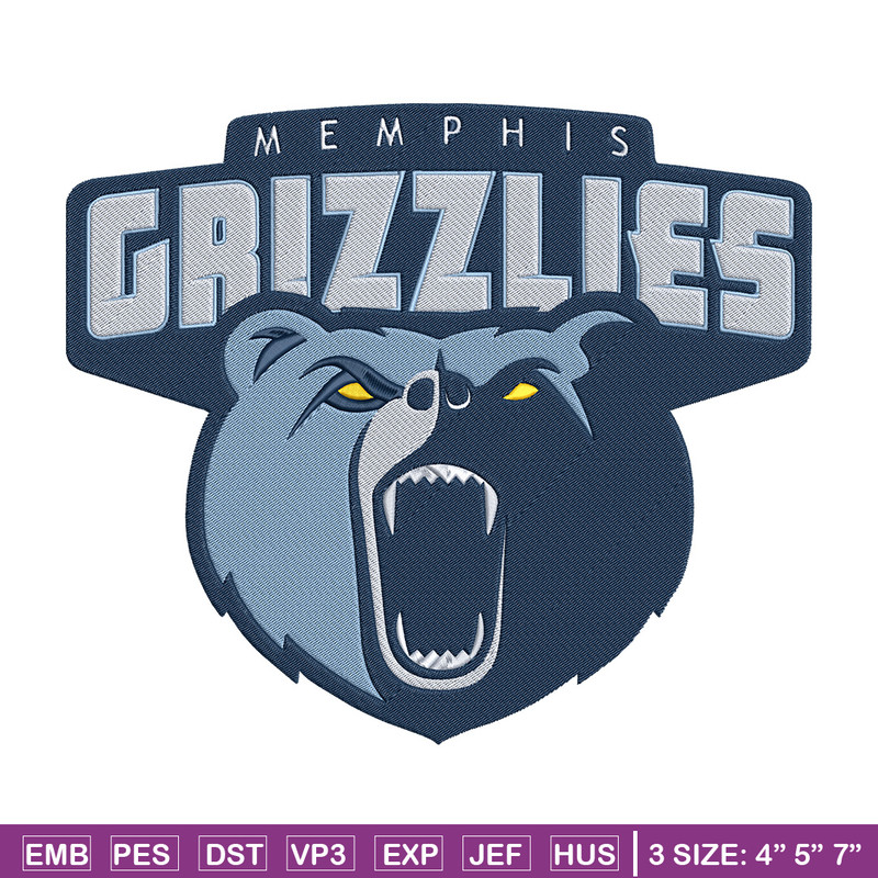Memphis Grizzlies logo embroidery design, NBA embroidery, Sport embroidery,Embroidery design,Logo sport embroidery.jpg