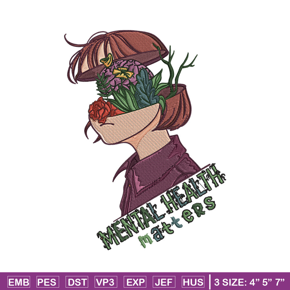 Mental Health Embroidery Design, Matters Embroidery, Embroidery File, Anime Embroidery, Anime shirt, Digital download.jpg