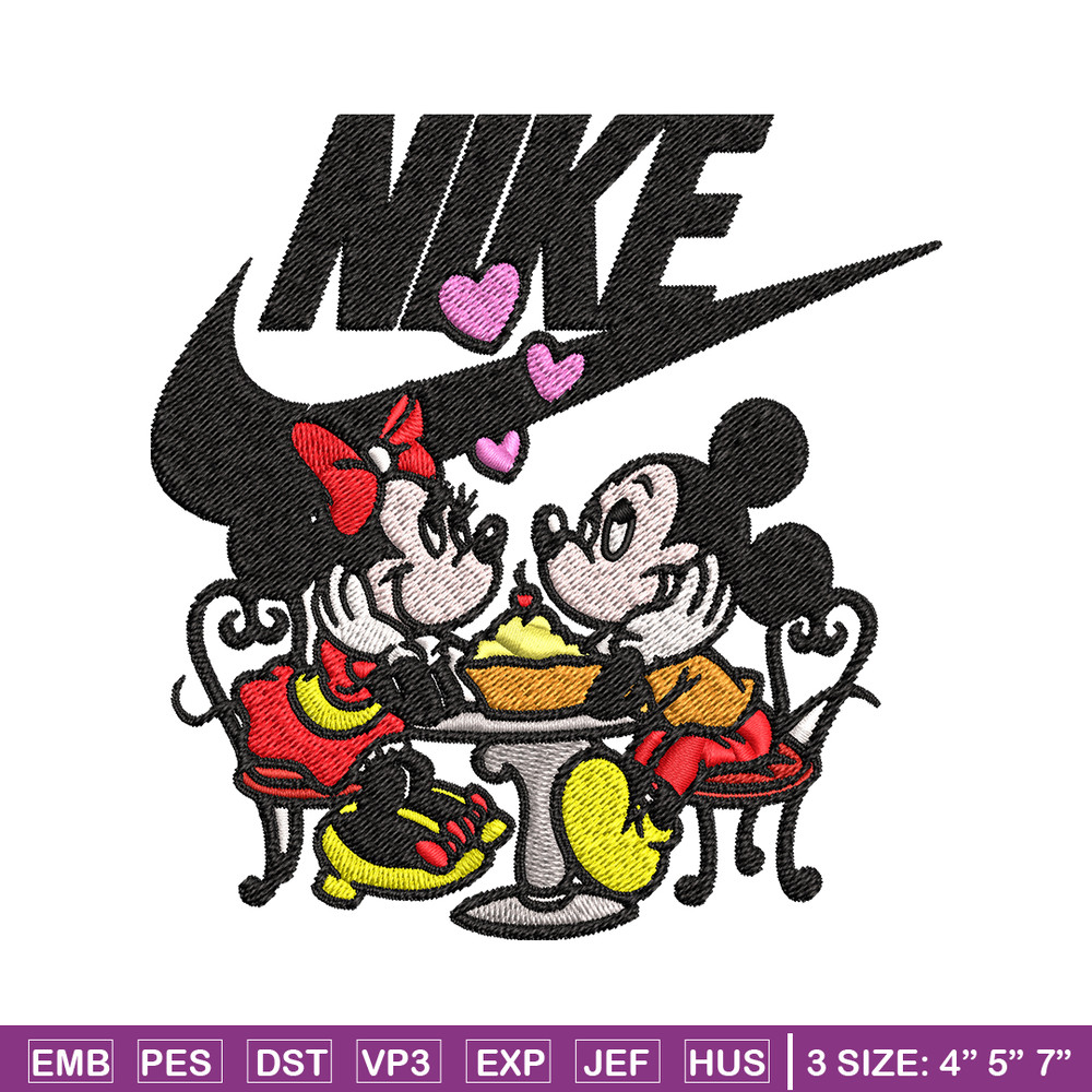 Mickey and Minnie mouse Nike Embroidery design, Disney Embroidery, Nike design, Embroidery file, Instant download..jpg