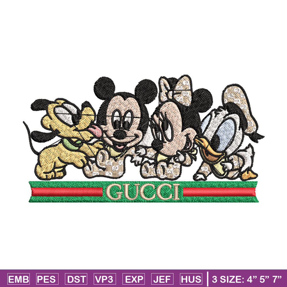 Mickey friends Embroidery Design, Gucci Embroidery, Embroidery File, Logo shirt, Sport Embroidery, Digital download.jpg