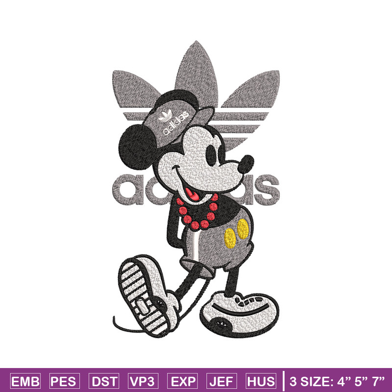 Mickey grey adidas Embroidery Design, Adidas Embroidery, Brand Embroidery, Embroidery File, Logo shirt, Digital download.jpg