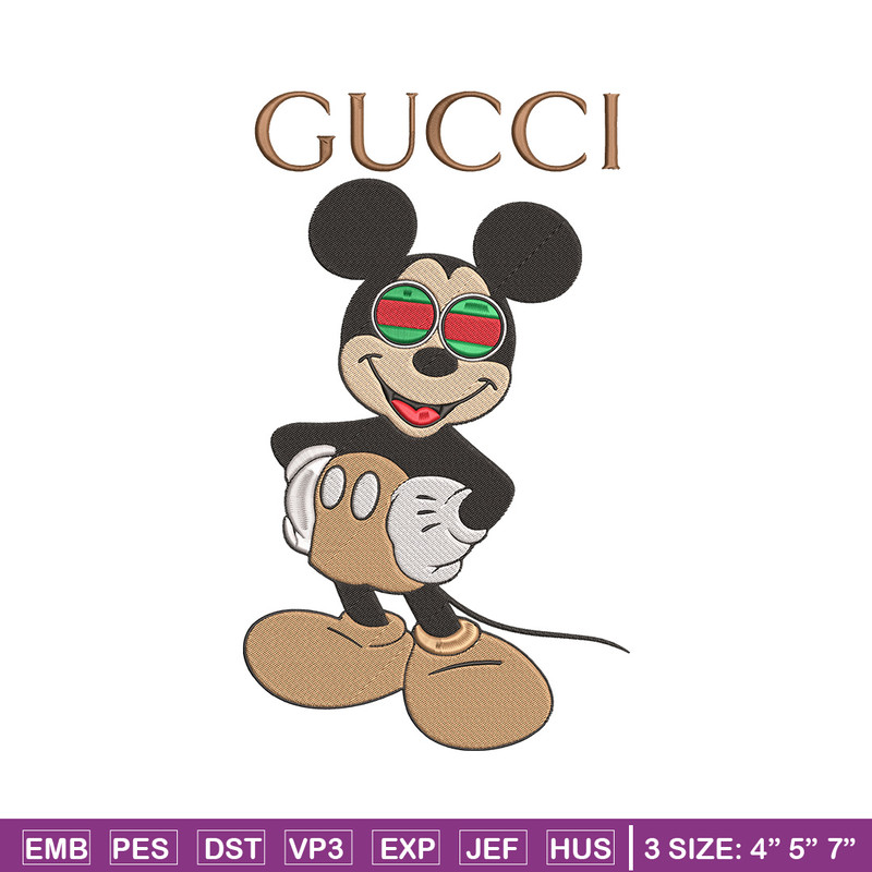 Mickey gucci Embroidery Design, Mickey Embroidery, Embroidery File, Gucci Embroidery, Anime shirt, Digital download..jpg