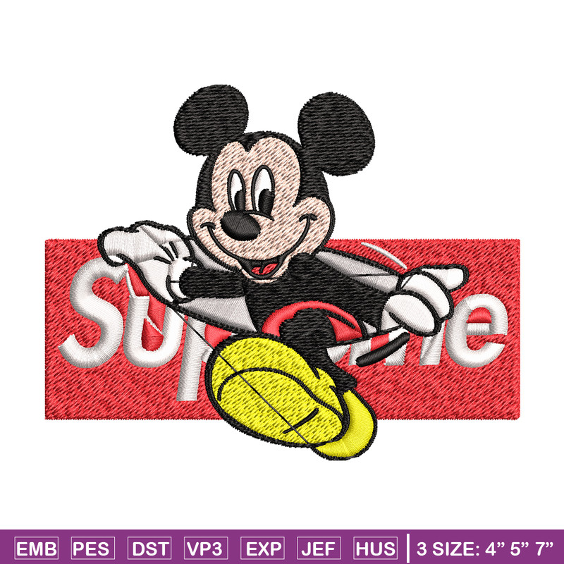 Mickey Mouse Supreme Embroidery design, Disney Embroidery, Embroidery File, Disney design, logo shirt, Digital download..jpg