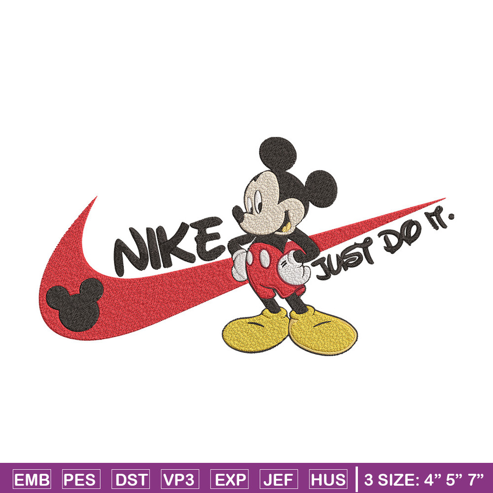 Mickey nike Embroidery Design, Mickey Embroidery, Embroidery File, Nike Embroidery, Anime shirt, Digital download.jpg
