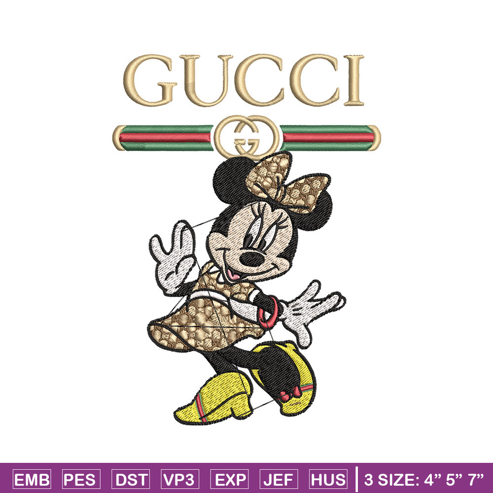 Minnie Embroidery Design, Gucci Embroidery, Brand Embroidery, Logo shirt, Embroidery File, Digital download.jpg