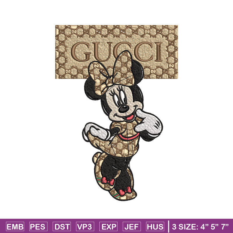 Minnie gucci Embroidery Design, Gucci Embroidery, Brand Embroidery, Logo shirt, Embroidery File, Digital download.jpg