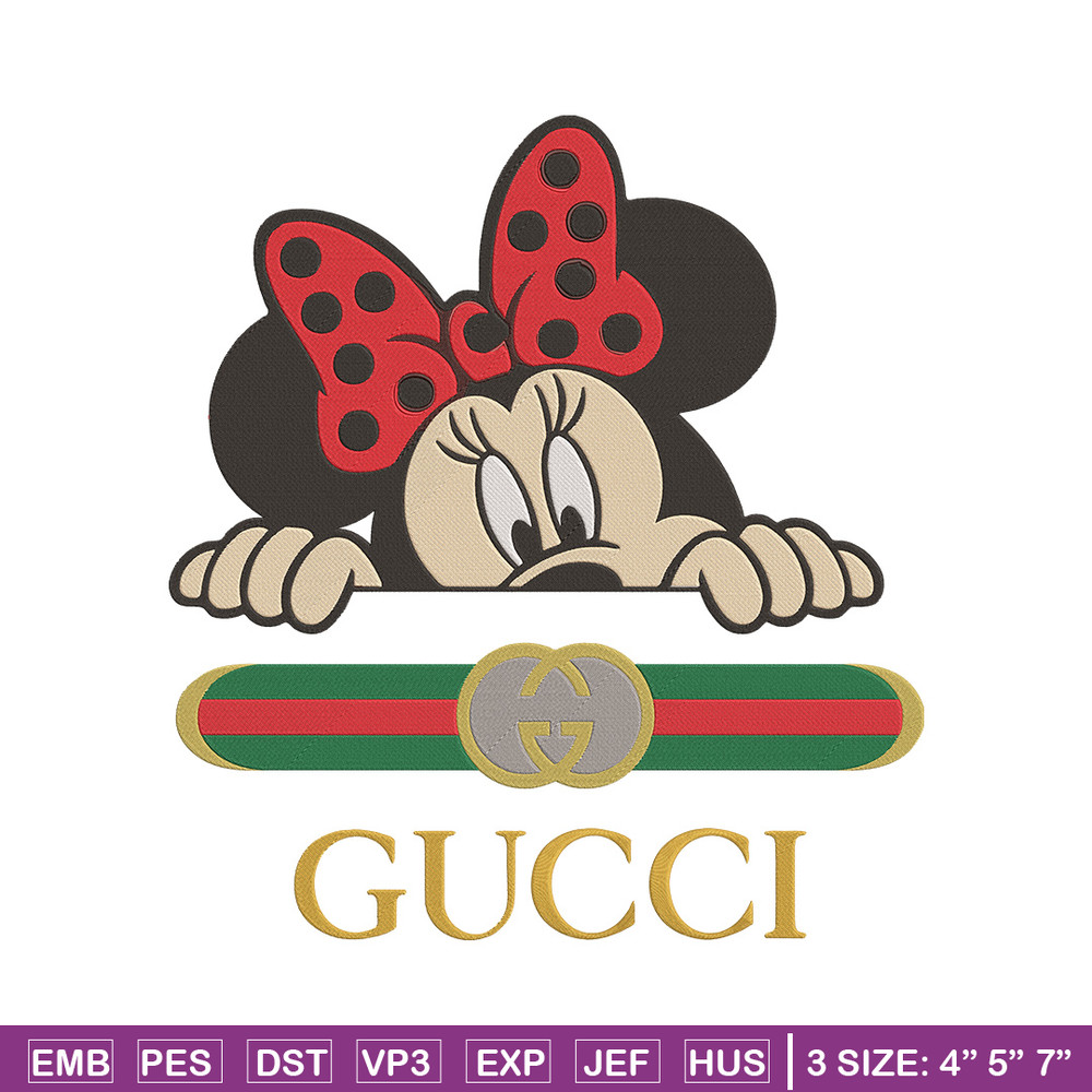 Minnie gucci Embroidery Design, Mickey Embroidery, Embroidery File, Gucci Embroidery, Anime shirt, Digital download..jpg