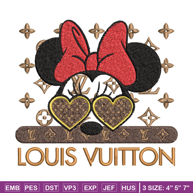 Minnie love lv Embroidery Design, Lv Embroidery, Embroidery File, Brand Embroidery, Logo shirt, Digital download.jpg