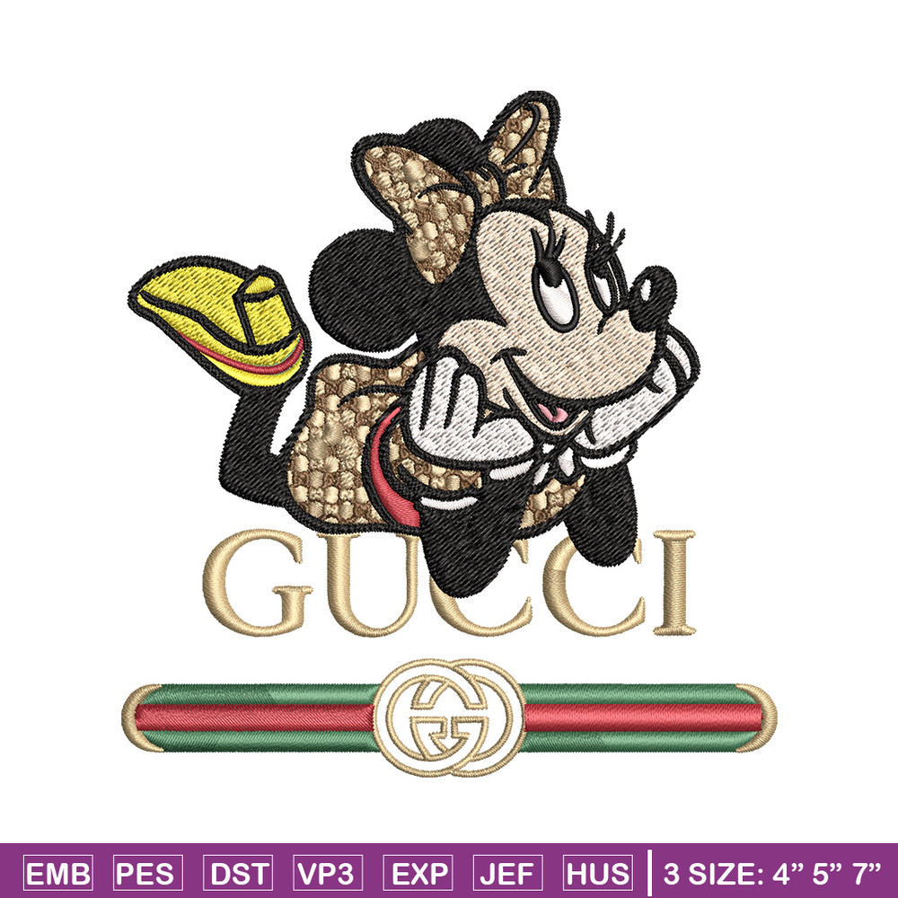Minnie smile gucci Embroidery Design, Gucci Embroidery, Brand Embroidery, Logo shirt, Embroidery File, Digital download.jpg