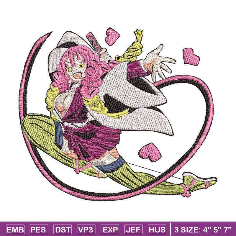 Mitsuri love Embroidery Design, Demon slayer Embroidery, Embroidery File, Anime Embroidery, Anime shirt,Digital download.jpg