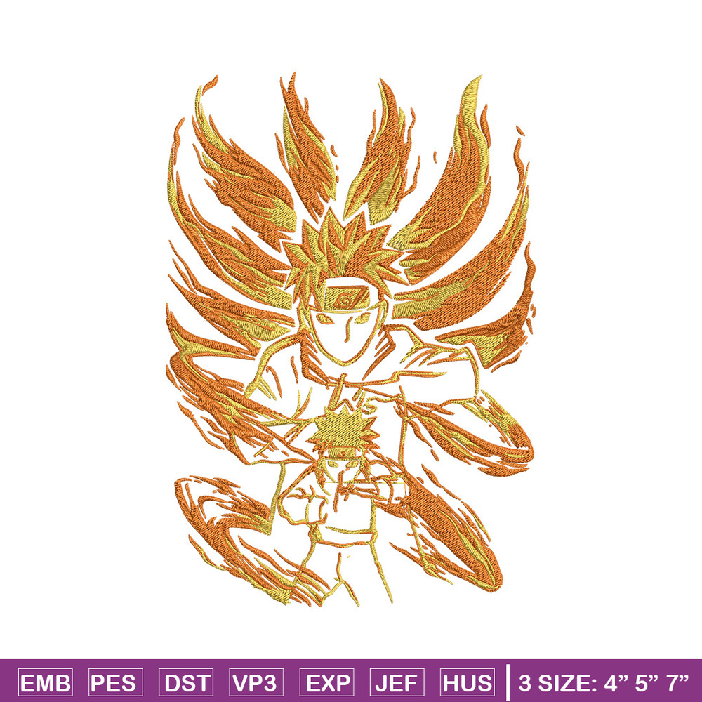 Naruto kyuubi Embroidery Design, Naruto Embroidery, Embroidery File, Anime Embroidery, Anime shirt, Digital download.jpg