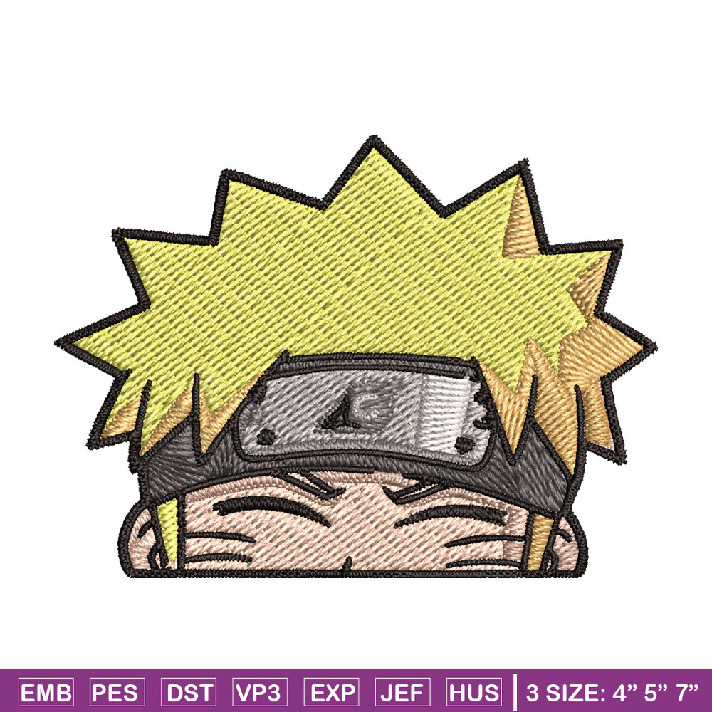 Naruto Peeker Embroidery Design, Naruto Embroidery, Embroidery File, Anime Embroidery, Anime shirt, Digital download.jpg
