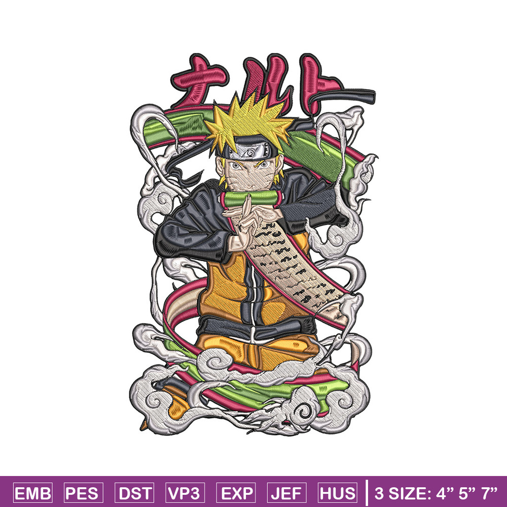 Naruto poster Embroidery Design, Naruto Embroidery, Embroidery File, Anime Embroidery, Anime shirt, Digital download.jpg