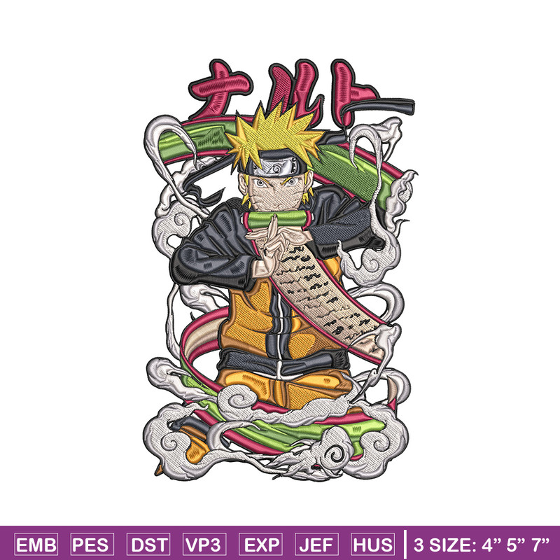 Naruto poster Embroidery Design, Naruto Embroidery, Embroidery File, Anime Embroidery, Anime shirt, Digital download.jpg